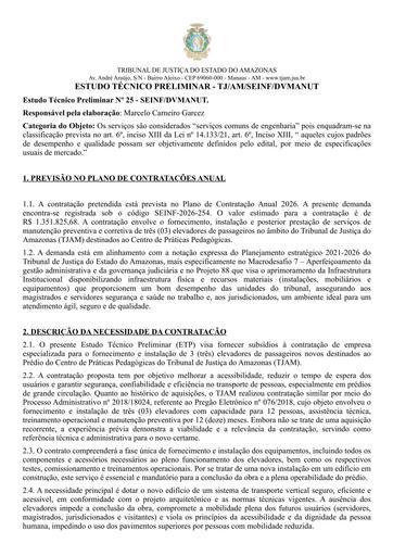 ESTUDO TÉCNICO PRELIMINAR - ETP - CT Nº 025.2026 - FUNJEAM X ELEVADORES ATLAS SCHINDLER LTDA.pdf