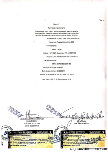 PREGÃO ELETRÔNICO Nº 021/2021 - DOCUMENTOS ENVIADOS EM DILIGÊNCIA 3 - TONNY ERIC