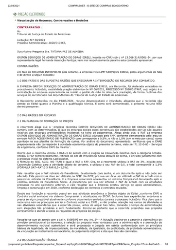 PREGÃO ELETRÔNICO Nº 006/2021 - CONTRARRAZÕES RECURSAIS - GRIFON X HIGILIMP