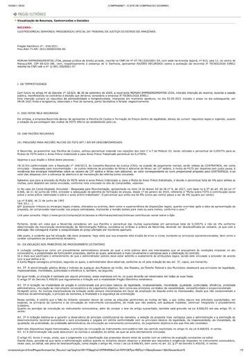 PREGÃO ELETRÔNICO Nº 034/2021 - RAZÕES RECURSAIS - MORIAH