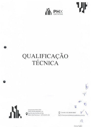 TOMADA DE PREÇOS Nº 002/2021 - HABILITAÇÃO PARTE 5 - CONSTRUTORA PHX