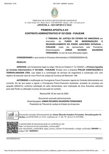 1ª APOSTILA - CT Nº 021.2026 - FUNJEAM x CONSTRUTORA ORAP LTDA.pdf
