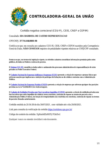 PREGÃO ELETRÔNICO Nº 037/2021 - HABILITAÇÃO - DOCUMENTOS COMPLEMENTARES - ITENS 1, 4 E 11 - IDA BARBOSA