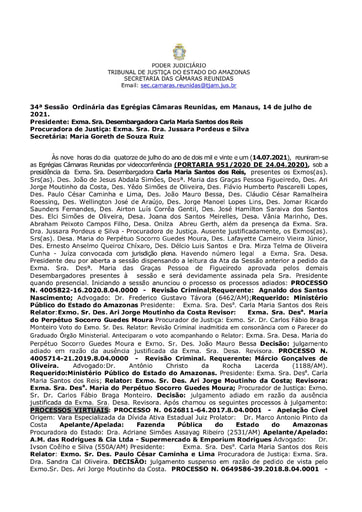 ATA OFICIAL DO DIA 14 07 2021