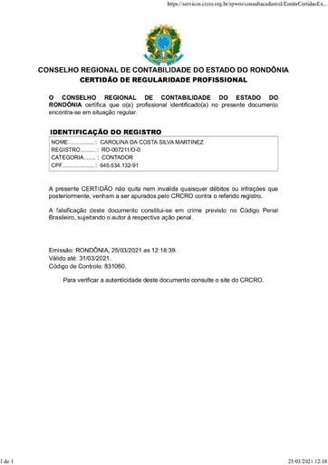 PREGÃO ELETRÔNICO Nº 010/2021 - VALIDAÇÕES - HENN