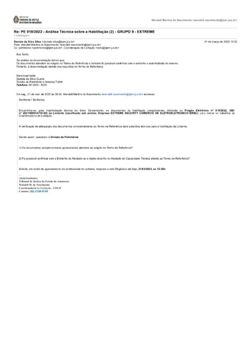PREGÃO ELETRÔNICO Nº 018/2022 - DILIGÊNCIA COLIC À DIVISÃO DE PATRIMÔNIO (2) - DOCUMENTAÇÃO - GRUPO 9 - EXTREME