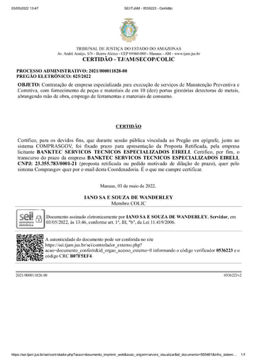 PREGÃO ELETRÔNICO Nº 025/2022 - CERTIDÃO DECURSO DE PRAZO - BANKTEC
