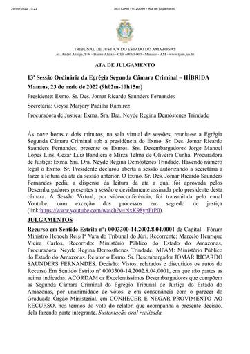 13ª Sessão 2ªCCRIM 13.05.2022