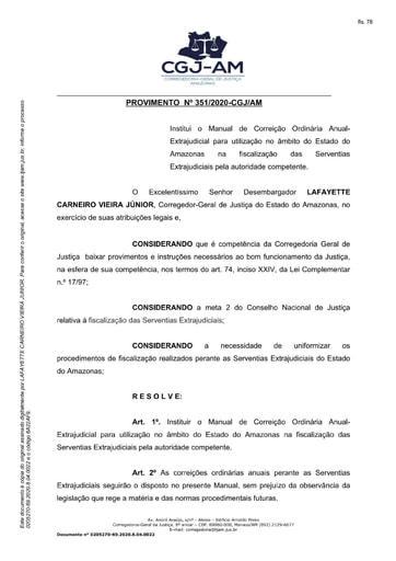 Manual de Correição Ordinária Anual Extrajudicial