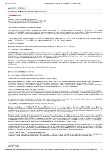 PREGÃO ELETRÔNICO Nº 55/2021 - CONTRARRAZÕES RECURSAIS - FÊNIX X KPO