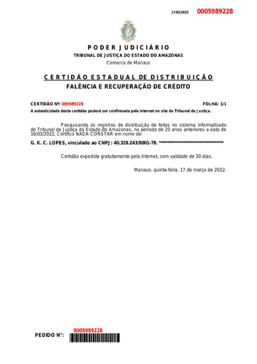 PREGÃO ELETRÔNICO Nº 016/2022 - DOCUMENTOS RETIRADOS DO SICAF E SITES - HABILITAÇÃO G2 - GKC
