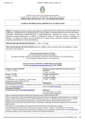 PREGÃO ELETRÔNICO Nº 077/2022 - EDITAL DE LICITAÇÃO