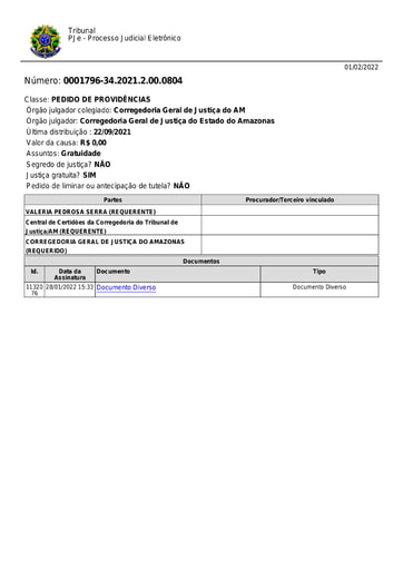 Provimento nº 413/2022-CGJ/AM (Institui as orientações para assegurar a gratuidade de segundas vias de registro civil de pessoas naturais, hipossuficientes, registros estes que abrangem as certidões de nascimento, de casamento e de óbito.)