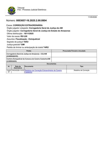 Relatório de Correição Extraordinária  - Cartório da Comarca do Careiro Castanho (Assinado em 19.03.2026).pdf