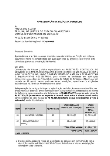 PREGÃO ELETRÔNICO Nº 020/2020 - PROPOSTA ENVIADA ANTES DA ABERTURA DA SESSÃO - MORIAH