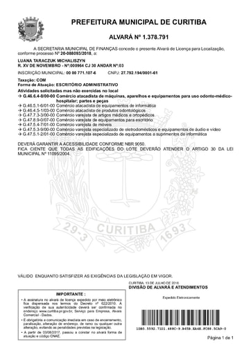 PREGÃO ELETRÔNICO Nº 011/2020 - HABILITAÇÃO - DOC. COMPLEMENTAR - ITENS 14 E 24 - LUANA