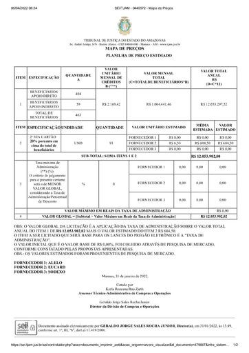 MCP - PREGÃO ELETRÔNICO 036.2022 - PROC. ADM. 2021/000015934-00