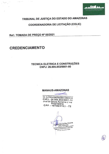 TOMADA DE PREÇOS Nº 005/2021 - CREDENCIAMENTO - JOSÉ DE SOUSA
