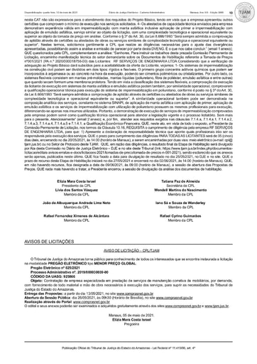 PREGÃO ELETRÔNICO Nº 025/2021 - AVISO DE LICITAÇÃO - DJE