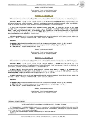 PREGÃO ELETRÔNICO 60/2022 - DESPACHO DE HOMOLOGAÇÃO