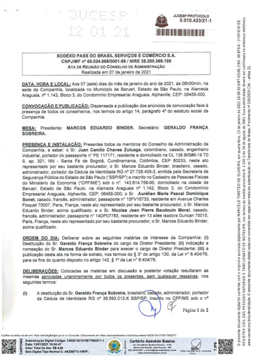 PREGÃO ELETRÔNICO Nº 009/2021 - HABILITAÇÃO - DOC. COMPLEMENTAR - SODEXO - PARTE II