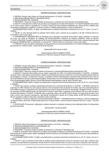 EXTRATO Nº 055.2024 (PUBLICAÇÃO) - 1º TERMO ADITIVO - CT Nº 011.2023 - FUNJEAM x TWO CLOUD SERVIÇOS DE INFORMÁTICA LTDA.pdf