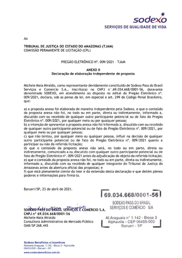 PREGÃO ELETRÔNICO Nº 009/2021 - HABILITAÇÃO - DOC. COMPLEMENTAR - SODEXO - PARTE III