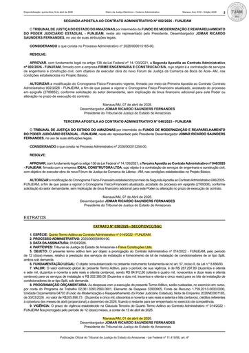 Extrato Nº 058.2026 (Publicação no DJE) - 5º TACT Nº 014.2022 - FUNJEAM X PAIVA CONSTRUÇÕES LTDA.pdf