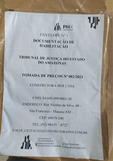 TOMADA DE PREÇOS Nº 002/2021 - HABILITAÇÃO PARTE 1 - CONSTRUTORA PHX