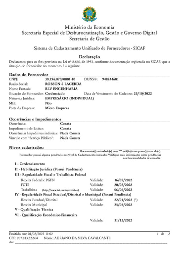 PREGÃO ELETRÔNICO Nº 007/2022 - SUSPENSÃO - ROBSON