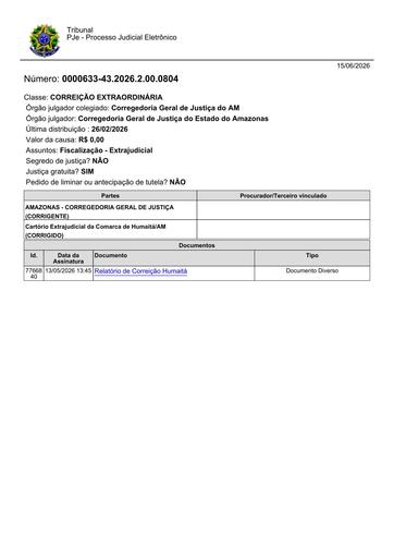 Relatório de Correição Extraordinária - Cartório da Comarca de Humaitá (Assinado em 13.05.2026).pdf