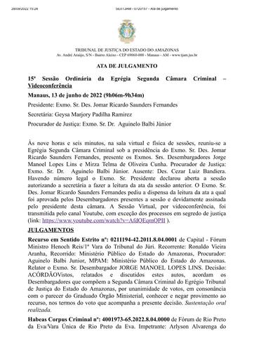 15ª Sessão 2ªCCRIM 13.06.2022