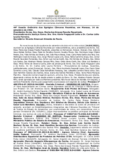Ata Oficial da Sessão do dia 14/09/2022