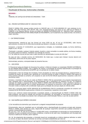 PREGÃO ELETRÔNICO Nº 009/2023 - RAZÕES RECURSAIS