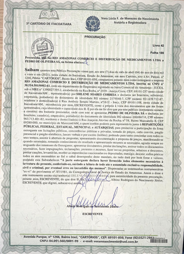PREGÃO ELETRÔNICO Nº 016/2022 - PROCURAÇÃO - G4 - RIO AMAZONAS