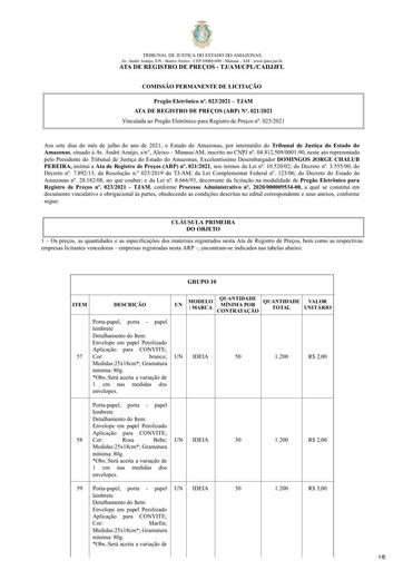 ARP 21/2021 PE 23/2021 - PORTA-PAPEL, SACOLA E DIPLOMA
