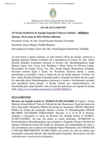 14ª Sessão 2ªCCRIM 30.05.2022
