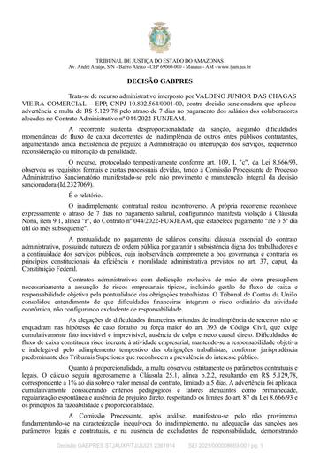 VALDINO JUNIOR DAS CHAGAS VIEIRA COMERCIAL - PAR 2