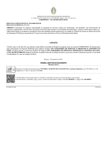 PREGÃO ELETRÔNICO Nº 59/2021 - CERTIDÃO DECURSO DE PRAZO - APC