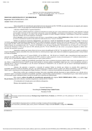 PREGÃO ELETRÔNICO Nº 024/2021 - DECISÃO