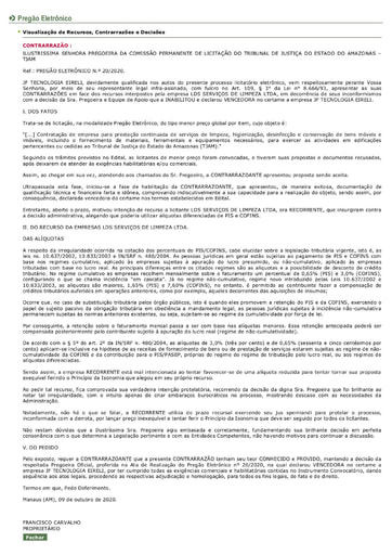 PREGÃO ELETRÔNICO Nº 020/2020 - CONTRARRAZÕES RECURSAIS - JF X LDS