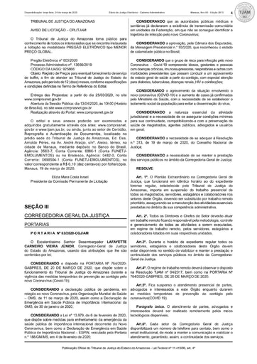 PREGÃO ELETRÔNICO Nº 003/2020 - AVISO DE LICITAÇÃO (DJE)