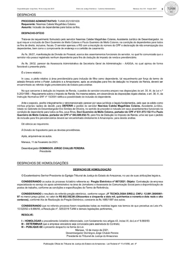 PREGÃO ELETRÔNICO Nº 007/2021 – DESPACHO DE HOMOLOGAÇÃO (DJE)
