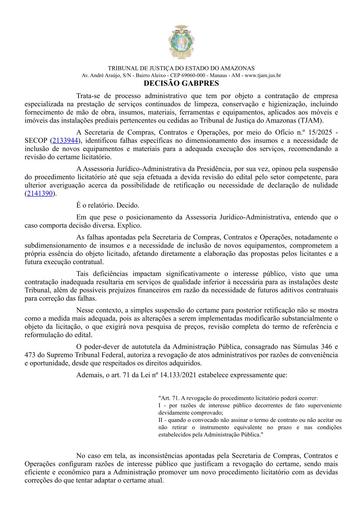 PREGÃO ELETRÔNICO Nº 003/2025 - DECISÃO GABPRES
