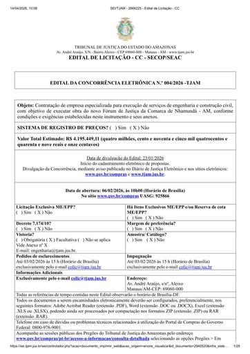 EDITAL DA CONCORRÊNCIA ELETRÔNICA Nº 004.2026 (EDITAL DE LICITAÇÃO) - CT Nº 022.2026 - FUNJEAM x PAIM CONSTRUTORA LTDA.pdf