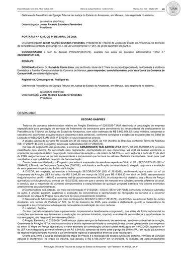 PREGÃO ELETRÔNICO Nº 026/2026 - DECISÃO (DJE) - REVOGAÇÃO