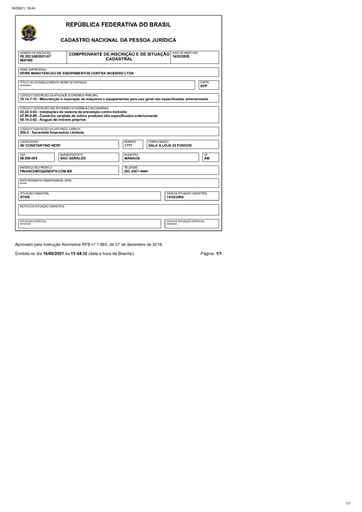 PREGÃO ELETRÔNICO Nº 041/2021 - DOCS. RETIRADOS SICAF E SITES - EFIRE
