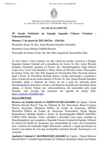 19ª Sessão 2ªCCRIM 01.08.2022
