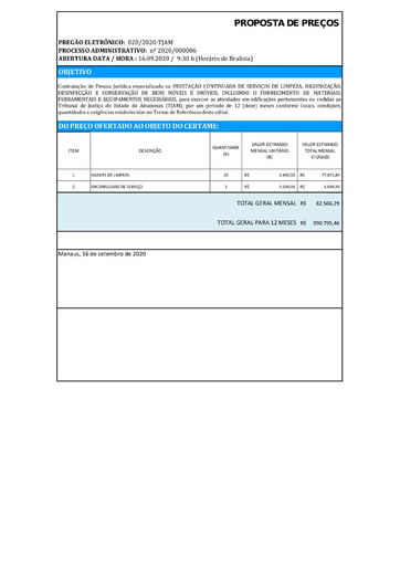 PREGÃO ELETRÔNICO Nº 020/2020 - PROPOSTA - LADDERTEC