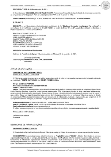 PREGÃO ELETRÔNICO Nº 57/2021 - AVISO DE LICITAÇÃO - DJE